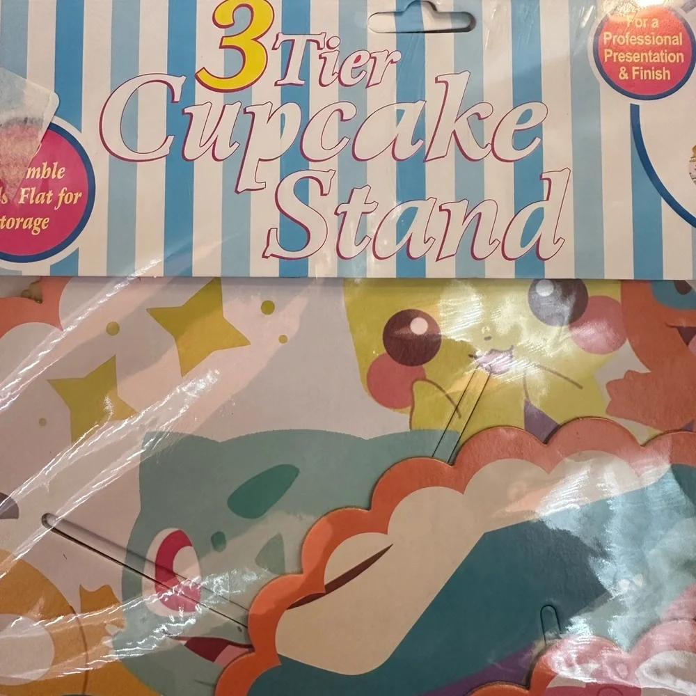 Colorful 3-Tier Cupcake Stand